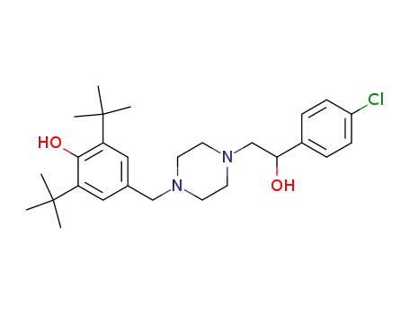 1-Piperazineethanol, 4-((3,5-bis(1,1-dimethylethyl)-4-hydroxyphenyl)methyl)-alpha-(4-chlorophenyl)-