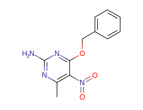 2-Pyrimidinamine, 4-methyl-5-nitro-6-(phenylmethoxy)-
