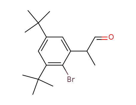 2-bromo-1,5-di-t-butyl-3-(1-formylethyl)benzene