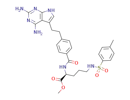 methyl N<sup>α</sup>-[4-[2-(2,4-diamino-7H-pyrrolo[2,3-d]pyrimidin-5-yl)ethyl]benzoyl]-N<sup>δ</sup>-(4-toluenesulfonyl)-L-ornithinate