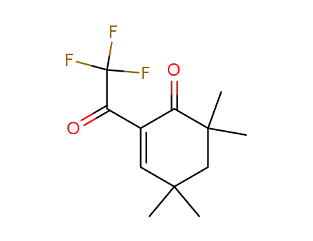 Molecular Structure of 427898-76-8 (4,4,6,6-tetramethyl-2-(trifluoroacetyl)cyclohex-2-enone)