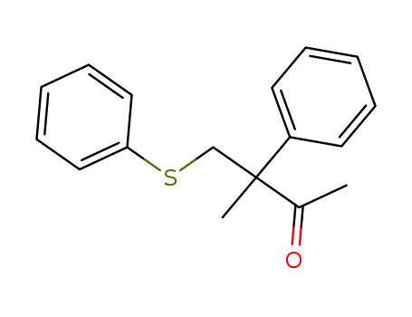 2-Butanone, 3-methyl-3-phenyl-4-(phenylthio)-