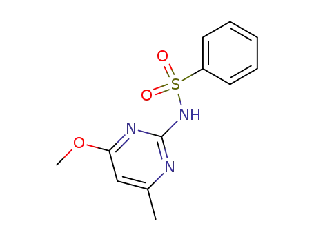 Molecular Structure of 312597-84-5 (2-benzenesulfonylamido-4-methoxy-6-methylpyrimidine)