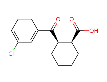 Molecular Structure of 357980-62-2 (CIS-2-(3-CHLOROBENZOYL)CYCLOHEXANE-1-CARBOXYLIC ACID)