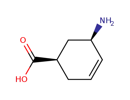Molecular Structure of 80573-72-4 (3-Cyclohexene-1-carboxylicacid,5-amino-,(1R,5R)-rel-(9CI))