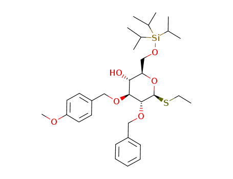 ethyl 2-O-benzyl-3-O-(4-methoxybenzyl)-6-O-triisopropylsilyl-1-thio-β-D-glucopyranoside