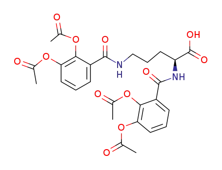 Molecular Structure of 439152-11-1 (N<sup>2</sup>,N<sup>5</sup>-bis(2,3-diacetoxybenzoyl)-L-ornithine)