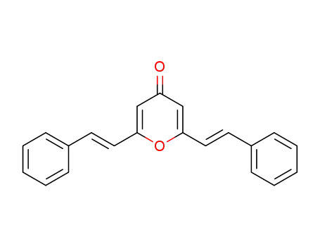 Molecular Structure of 17173-83-0 (2,6-Distyryl-4H-pyran-4-one)