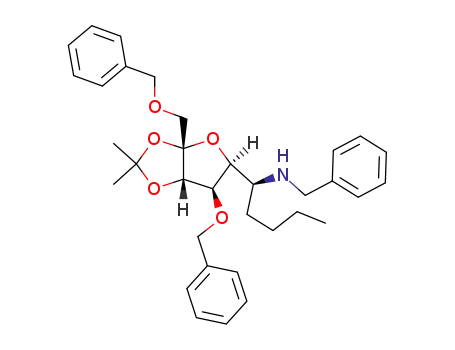 (6S)-1,4-di-O-benzyl-6-benzylamino-6-C-n-butyl-6-deoxy-2,3-O-isopropylidene-α-L-sorbofuranose