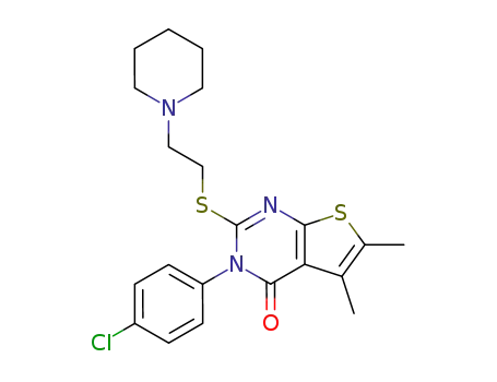 3-(4-chlorophenyl)-5,6-dimethyl-2-[(2-piperidin-1-ylethyl)thio]thieno[2,3-d]pyrimidin-4(3H)-one