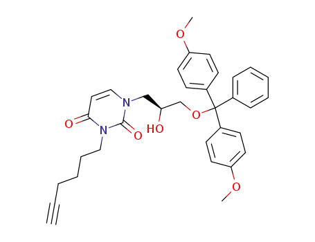 (S)-1-[3-(4,4'-dimethoxytrityloxy)-2-hydroxypropyl]-3-(5-hexyn-1-yl)uracil