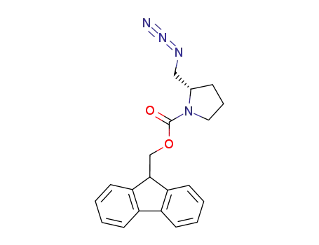 Molecular Structure of 391624-35-4 (1-Pyrrolidinecarboxylic acid, 2-(azidomethyl)-, 9H-fluoren-9-ylmethyl
ester, (2S)-)