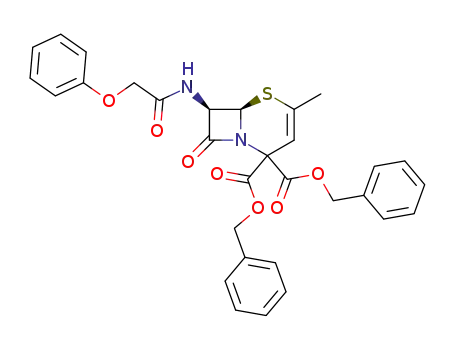 (6R,7R)-4-Methyl-8-oxo-7-(2-phenoxy-acetylamino)-5-thia-1-aza-bicyclo[4.2.0]oct-3-ene-2,2-dicarboxylic acid dibenzyl ester