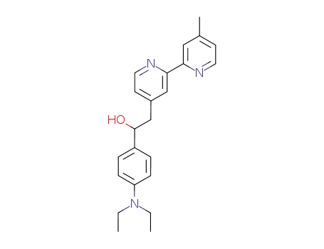 Molecular Structure of 478550-41-3 (4-{2-[4-(diethylamino)phenyl]-2-hydroxyethyl}-4'-methyl-2,2'-bipyridine)