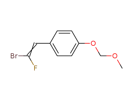 Molecular Structure of 402490-63-5 (Benzene, 1-(2-bromo-2-fluoroethenyl)-4-(methoxymethoxy)-)