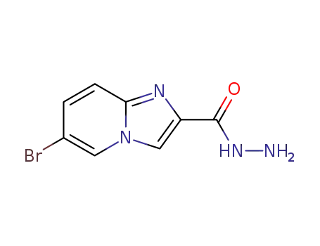 Molecular Structure of 474956-06-4 (Imidazo[1,2-a]pyridine-2-carboxylic acid, 6-bromo-, hydrazide)