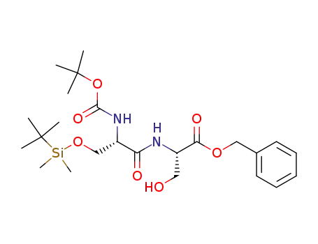 2-[2-<i>tert</i>-butoxycarbonylamino-3-(<i>tert</i>-butyl-dimethyl-silanyloxy)-propionylamino]-3-hydroxy-propionic acid benzyl ester