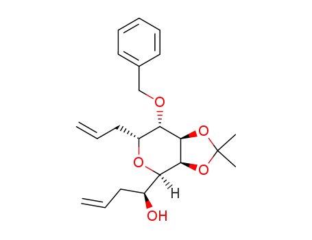 (S)-1-((3aS,4R,6R,7S,7aR)-6-Allyl-7-benzyloxy-2,2-dimethyl-tetrahydro-[1,3]dioxolo[4,5-c]pyran-4-yl)-but-3-en-1-ol