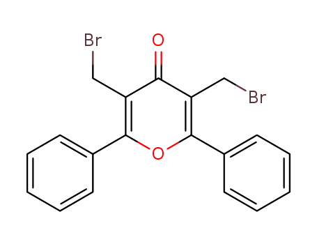 Molecular Structure of 153903-85-6 (4H-Pyran-4-one, 3,5-bis(bromomethyl)-2,6-diphenyl-)
