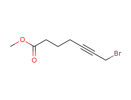 Molecular Structure of 41349-38-6 (5-Heptynoic acid, 7-bromo-, methyl ester)