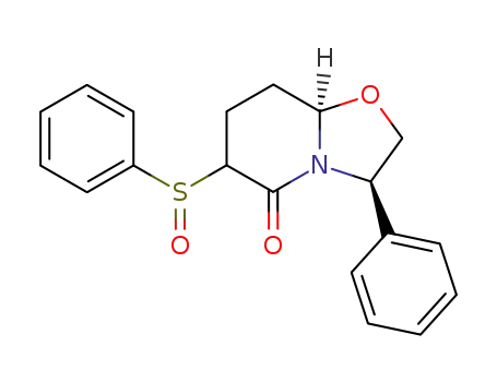 (3R,8aR)-5-oxo-3-phenyl-6-(phenylsulfinyl)-2,3,6,7,8,8a-hexahydro-5H-oxazolo[3,2-a]pyridine