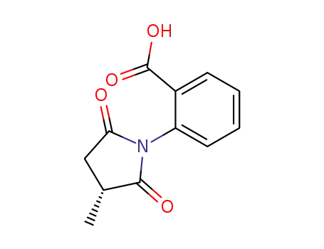 Molecular Structure of 474902-30-2 (Benzoic acid, 2-[(3R)-3-methyl-2,5-dioxo-1-pyrrolidinyl]-)