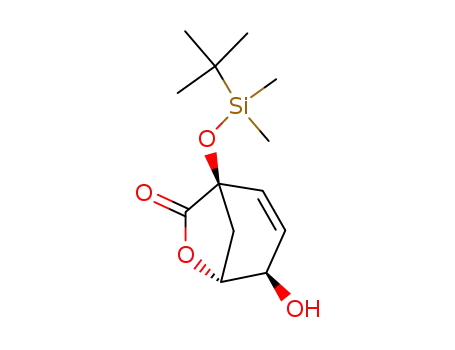 6-Oxabicyclo[3.2.1]oct-2-en-7-one,
1-[[(1,1-dimethylethyl)dimethylsilyl]oxy]-4-hydroxy-, (1R,4R,5R)-