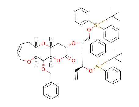 (3S,4aR,5aS,10aS,11R,11aR)-11-Benzyloxy-3-[(1R,2S)-2-(tert-butyl-diphenyl-silanyloxy)-1-(tert-butyl-diphenyl-silanyloxymethyl)-but-3-enyloxy]-4,4a,5a,6,9,10a,11,11a-octahydro-3H-1,5,10-trioxa-cyclohepta[b]naphthalen-2-one