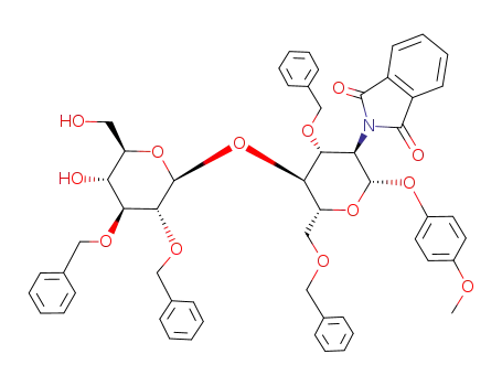 p-methoxyphenyl 2,3-di-O-benzyl-β-D-glucopyranosyl-(1->4)-3,6-di-O-benzyl-2-deoxy-2-phthalimido-β-D-glucopyranoside