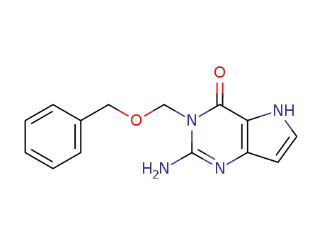 4h-Pyrrolo[3,2-d]pyrimidin-4-one,2-amino-3,5-dihydro-3-[(phenylmethoxy)methyl]-
