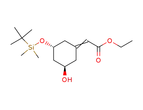 [(3R,5R)-3-(tert-Butyl-dimethyl-silanyloxy)-5-hydroxy-cyclohex-(Z)-ylidene]-acetic acid ethyl ester
