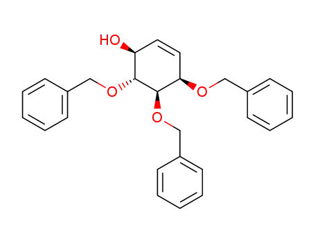 Molecular Structure of 155155-67-2 ((1S,4R,5R,6R)-4,5,6-Tris-benzyloxy-cyclohex-2-enol)