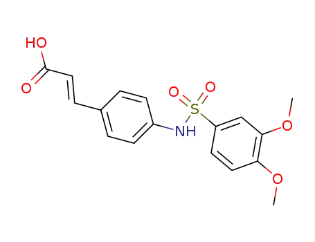 2-Propenoic acid, 3-[4-[[(3,4-dimethoxyphenyl)sulfonyl]amino]phenyl]-,
(2E)-