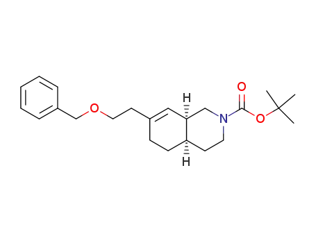 Molecular Structure of 345223-69-0 (7-(2-benzyloxy-ethyl)-3,4,4a,5,6,8a-hexahydro-1<i>H</i>-isoquinoline-2-carboxylic acid <i>tert</i>-butyl ester)