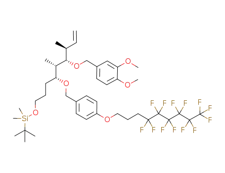 (4R,5S,6S,7S)-tert-butyl-{6-(3,4-dimethoxybenzyloxy)-5,7-dimethyl-4-[4-(4,4,5,5,6,6,7,7,8,8,9,9,9-tridecafluorononyloxy)benzyloxy]non-8-enyloxy}-dimethylsilane