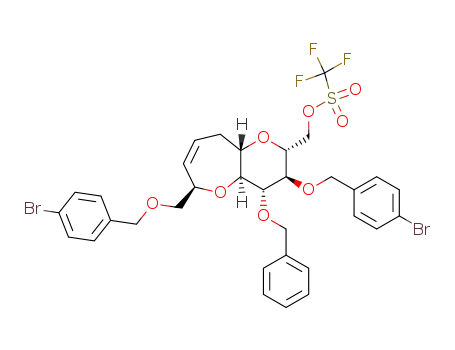 {(1S,3Z,5R,7R,8S,9S,10R)-8-benzyloxy-9-(4-bromobenzyloxy)-5-(4-bromobenzyloxymethyl)-6,11-dioxabicyclo[5.4.0]undec-3-en-10-yl}methyl trifluoromethanesulfonate