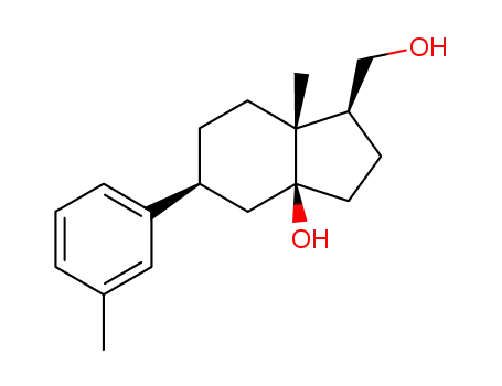 Molecular Structure of 178379-51-6 ((1S,3aS,5S,7aR)-1-hydroxymethyl-5-(3-methylphenyl)-7a-methylperhydroinden-3a-ol)