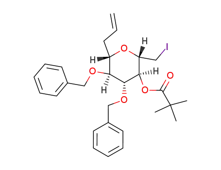 2,2-Dimethyl-propionic acid (2S,3S,4R,5S,6S)-6-allyl-4,5-bis-benzyloxy-2-iodomethyl-tetrahydro-pyran-3-yl ester