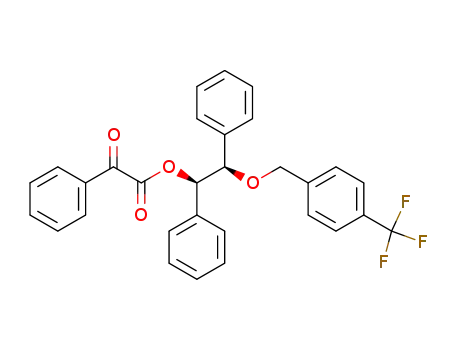 Molecular Structure of 415920-05-7 ((1R,2R)-1,2-diphenyl-2-(4-trifluoromethylbenzyloxy)ethyl phenylglyoxylate)