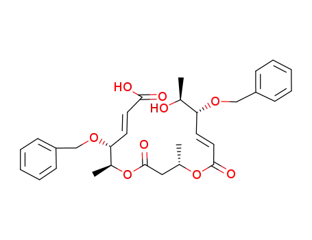 (E)-(4R,5S)-4-Benzyloxy-5-hydroxy-hex-2-enoic acid (S)-2-((E)-(1S,2R)-2-benzyloxy-4-carboxy-1-methyl-but-3-enyloxycarbonyl)-1-methyl-ethyl ester