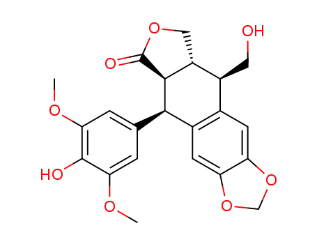 (5R,5aR,8aR,9R)-5-(4-Hydroxy-3,5-dimethoxy-phenyl)-9-hydroxymethyl-5,8,8a,9-tetrahydro-5aH-furo[3',4':6,7]naphtho[2,3-d][1,3]dioxol-6-one