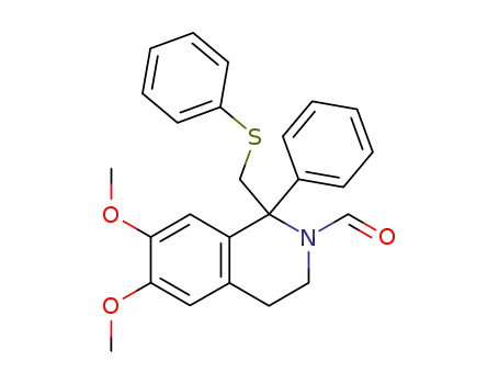 2-formyl-6,7-dimethoxy-1-phenyl-1-phenylsulfanylmethyl-1,2,3,4-tetrahydroisoquinoline
