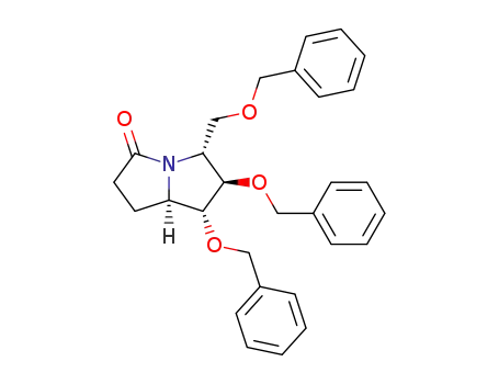 (5R,6R,7R,7aR)-6,7-bis-benzyloxy-5-benzyloxymethylhexahydropyrrolizin-3-one