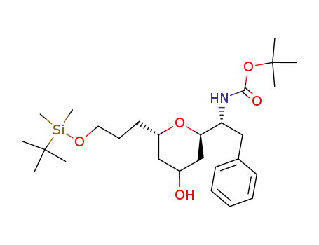 (1R-{6S-[3-(tert-butyl-dimethyl-silanyloxy)-propyl]-4-hydroxy-tetrahydro-pyran-2R-yl}-2-phenyl-ethyl)-carbamic acid tert-butyl ester