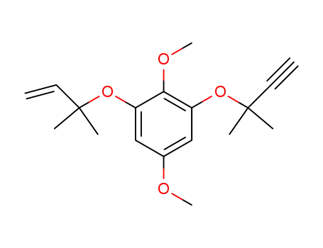 1-(1,1-dimethyl-allyloxy)-3-(1,1-dimethyl-prop-2-ynyloxy)-2,5-dimethoxy-benzene