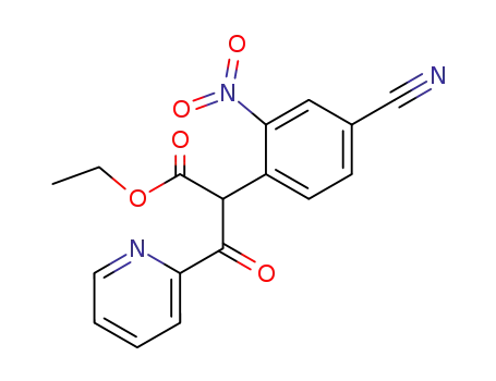 2-(4-cyano-2-nitro-phenyl)-3-oxo-3-pyridin-2-yl-propionic acid ethyl ester