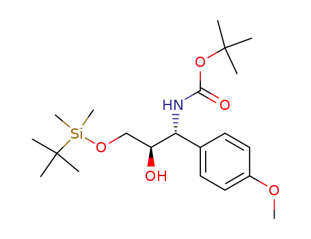 [3-(<i>tert</i>-butyl-dimethyl-silanyloxy)-2-hydroxy-1-(4-methoxy-phenyl)-propyl]-carbamic acid <i>tert</i>-butyl ester