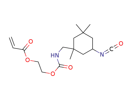 Molecular Structure of 102604-76-2 (2-({[(5-isocyanato-1,3,3-trimethylcyclohexyl)methyl]carbamoyl}oxy)ethyl prop-2-enoate)
