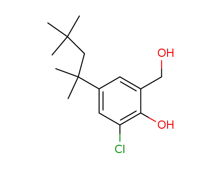 Molecular Structure of 16372-99-9 (2-Chloro-4-(1,1,3,3-tetramethylbutyl)-6-(hydroxymethyl)phenol)