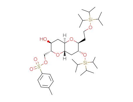 Toluene-4-sulfonic acid (2R,3S,4aR,6S,7R,8aS)-3-hydroxy-7-triisopropylsilanyloxy-6-(2-triisopropylsilanyloxy-ethyl)-octahydro-pyrano[3,2-b]pyran-2-ylmethyl ester